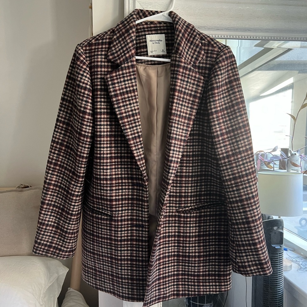 Plaid Blazer Jacket from Abercrombie